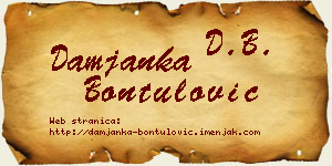 Damjanka Bontulović vizit kartica
